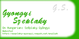 gyongyi szeplaky business card