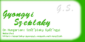 gyongyi szeplaky business card